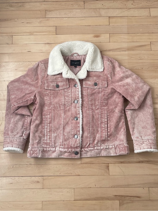 Lucky Brand Jackets & Blazers - Lucky Brand Pink Sherpa-Lined Corduroy Jacket